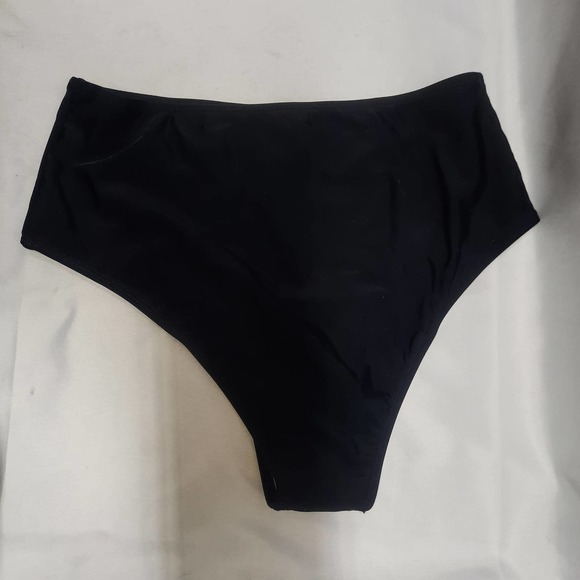 2PCS Swimsuit Black Push Up Padded Top and High-Rise Panty Bikini Set Med. - Picture 10 of 11